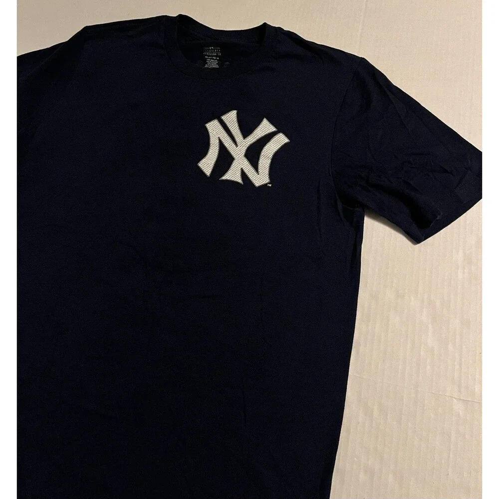 Majestic New York Yankees Babe Ruth #3 MLB Youth Jersey T-Shirt XL 18 Boys Blue